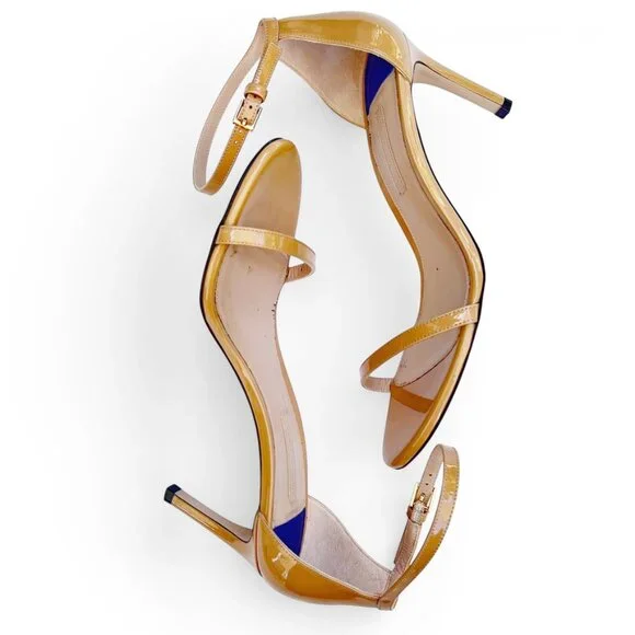 STUART WEITZMAN Nudist 75 Sandals Nude Heel 8.5 w/ Box Dustbag Classic - Picture 9 of 15